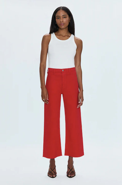 Penny Crop High Rise Wide Leg Ruby
