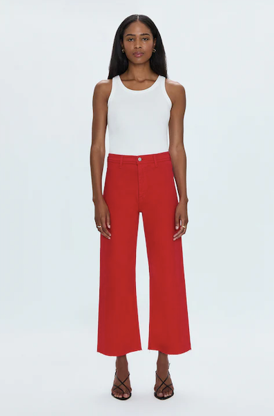 Penny Crop High Rise Wide Leg Ruby