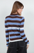 Cardigan Striped Brown White Blue