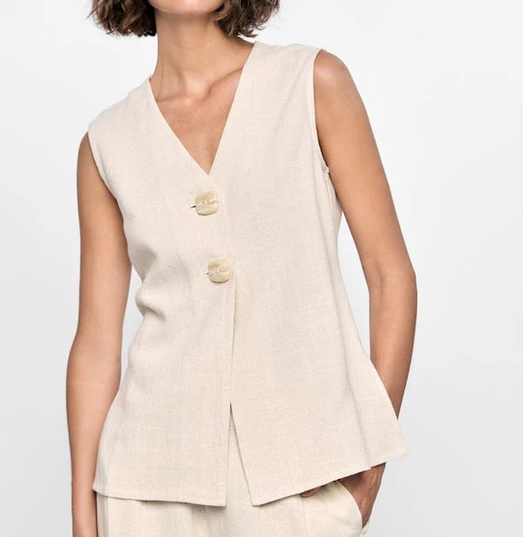 Piper Tunic Vest Natural
