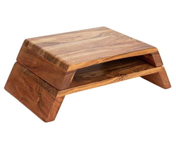 Acacia Wood Nesting Pedestal