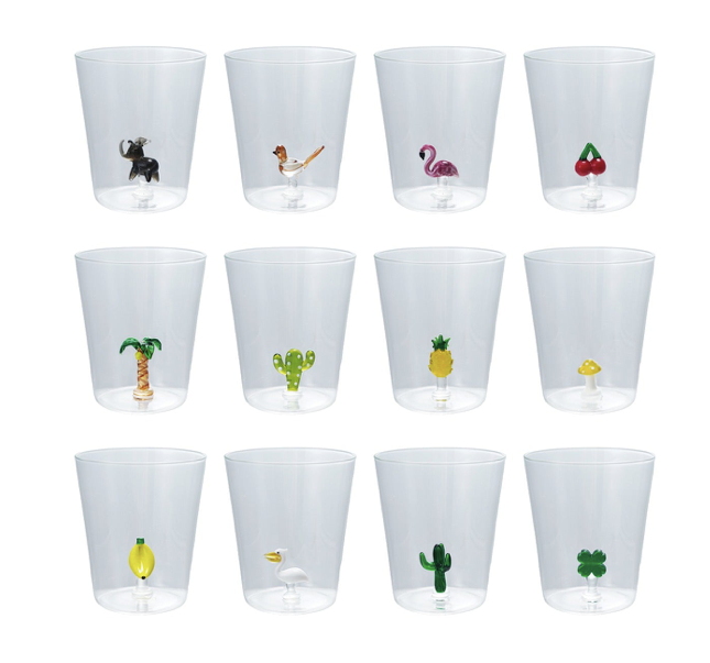 Drinking Glass w Figure Inside