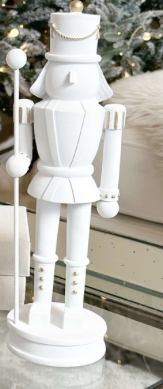 White Resin Nutcrackers