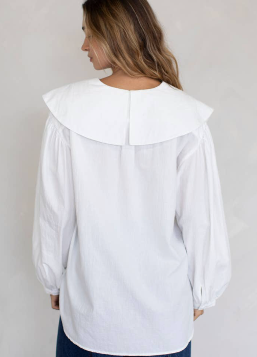 Danna Big Collar Blouse Milk