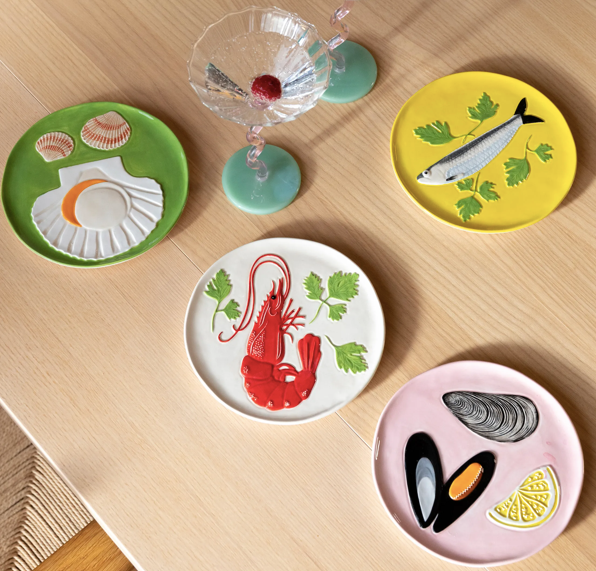 Plate de la mar set of 4