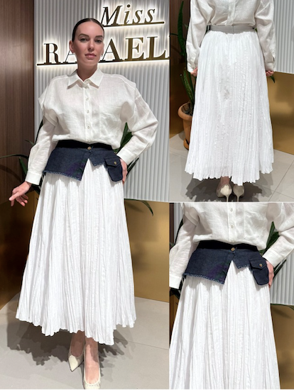 Beyaz Skirt Demin White