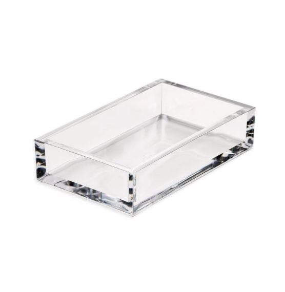 Acrylic Guest Napkin Holder in Crystal Clear