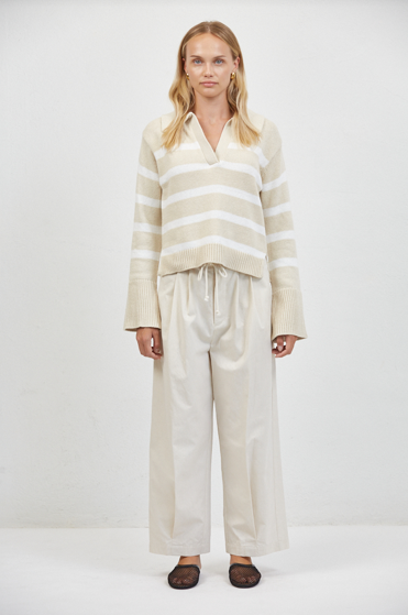 Maine Polo Sweater Off White