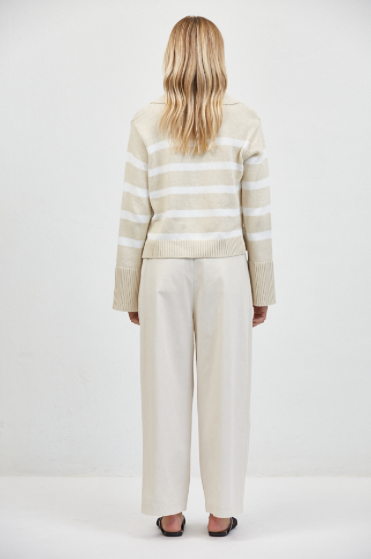 Maine Polo Sweater Off White