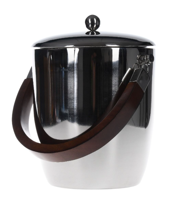 Double Wall Plain Wine Cooler w Wood Handle