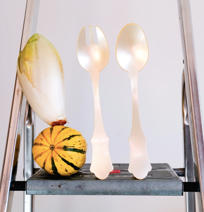 Salad Set 2 Pearl