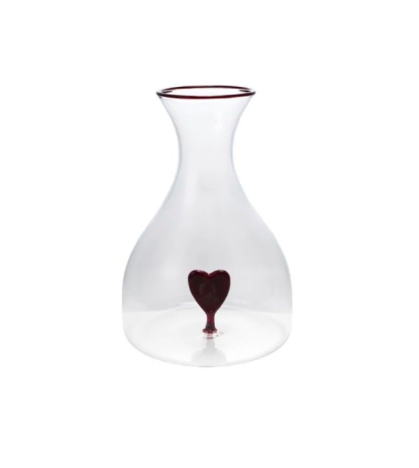 Glass Decanter Heart Inside
