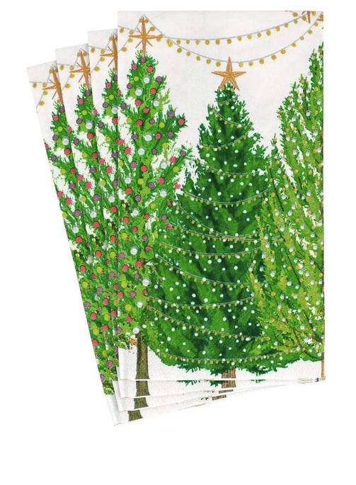 Guest Towel Christmas Trees with Li