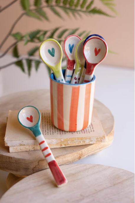 Decorative Ceramic Spoons Multi