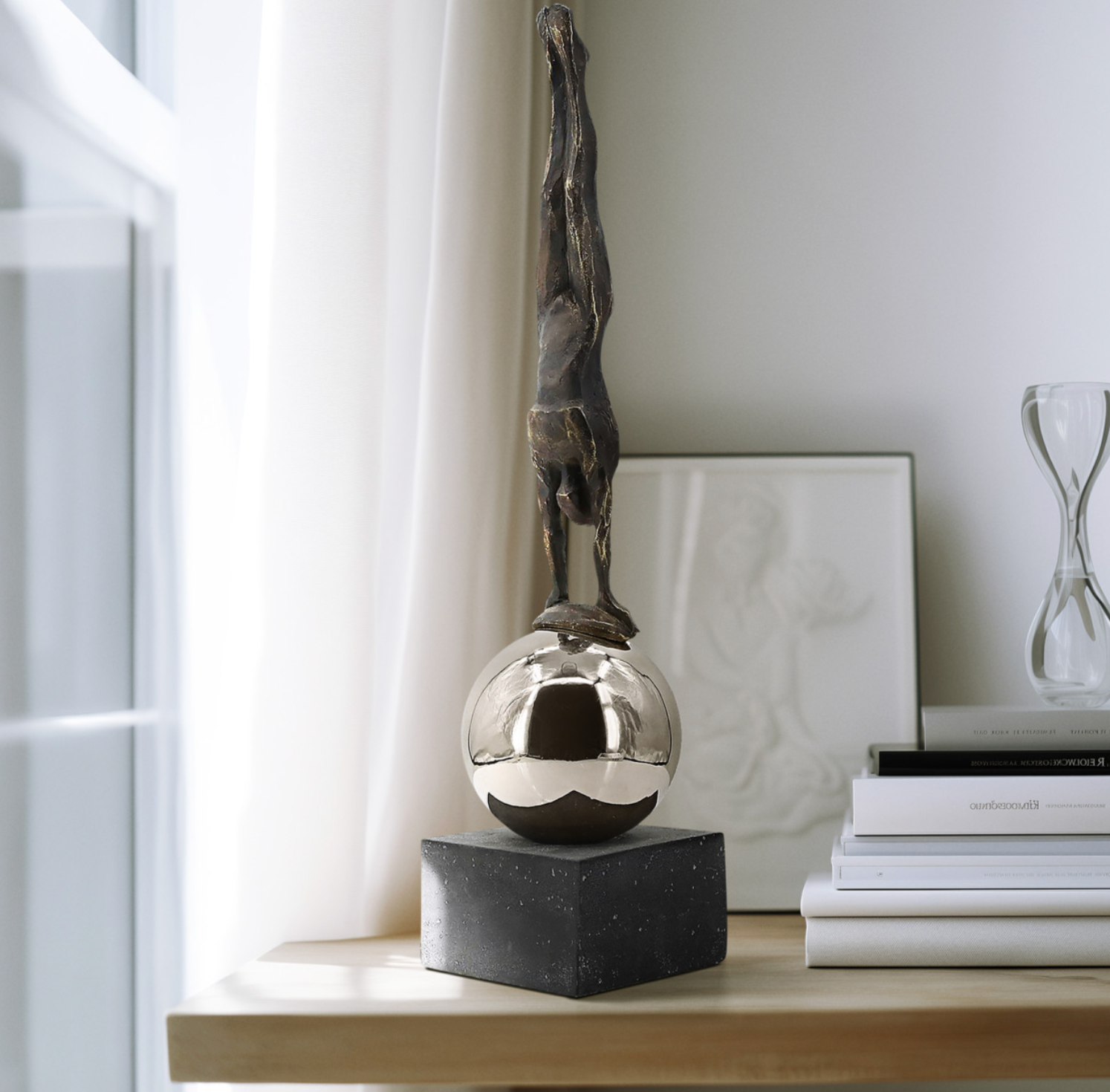 Augustolo Statuary With Steel Sphere