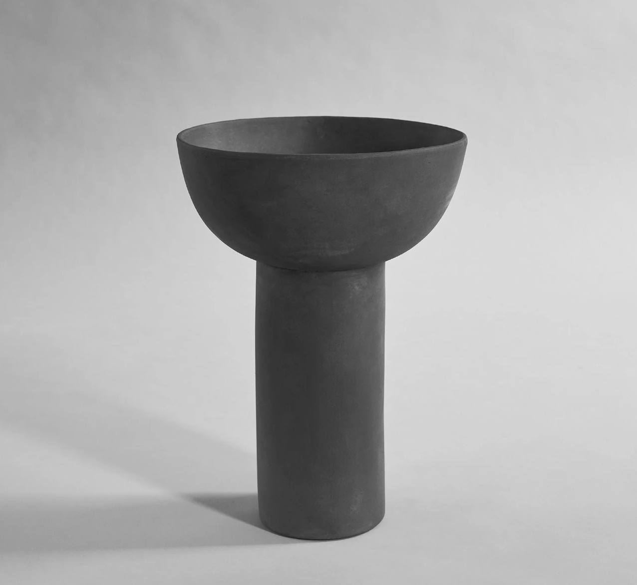 Block Vase Big Dark Grey