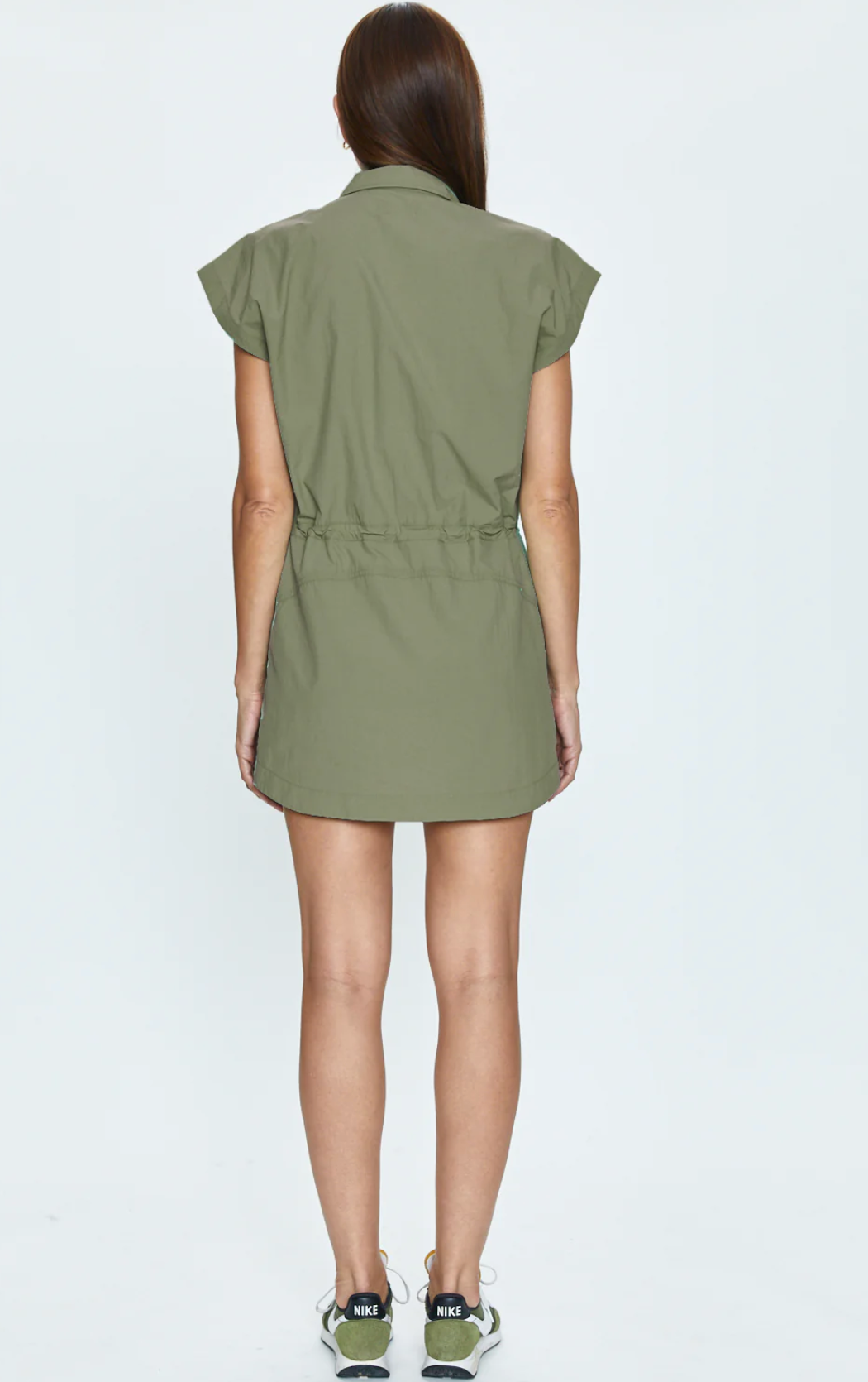 Mariah Zip Front Dress Eucalyptus