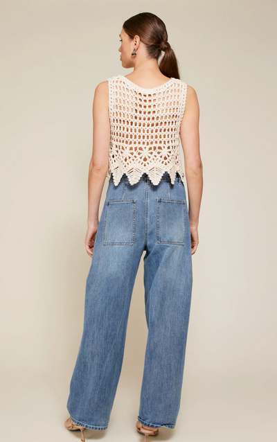 Kato Crochet Top Ecru