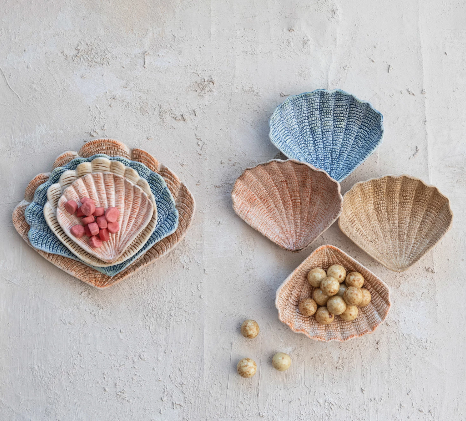 Stoneware Shell Dish