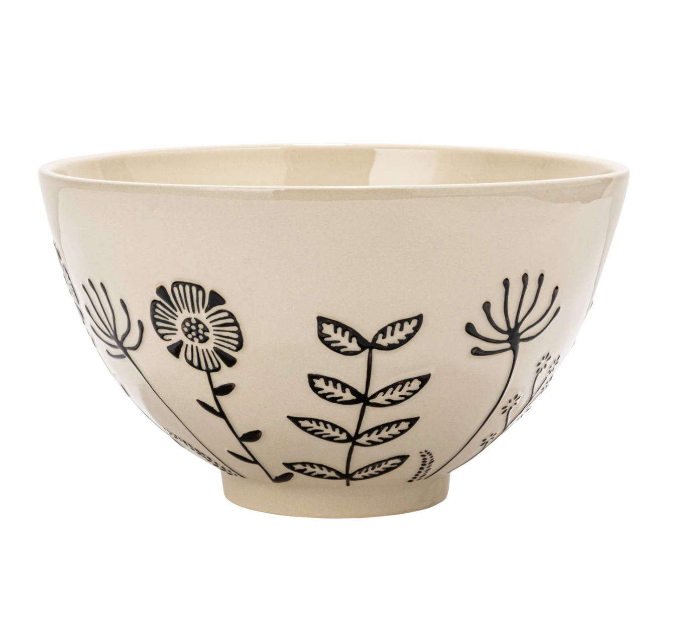 Serving Bowl w Embossed Flowers