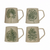 Mug Leaf Cream Green