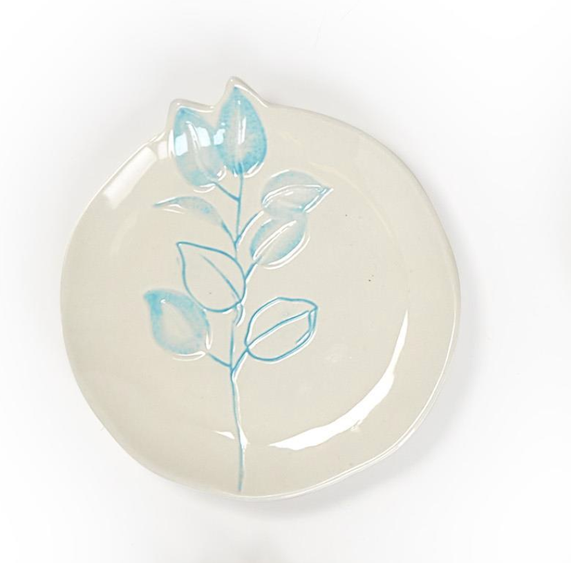 Lily Tidbit Plate Blue