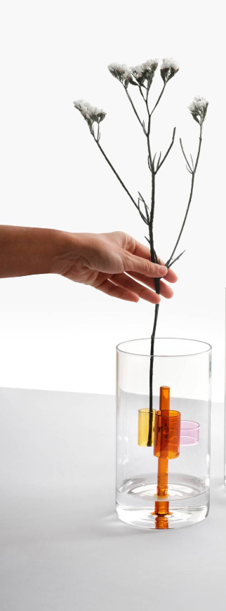 Vase 3 amber