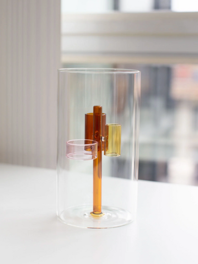 Vase 3 amber