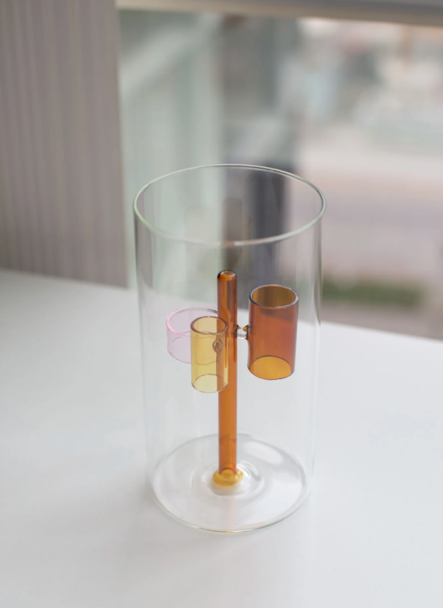 Vase 3 amber