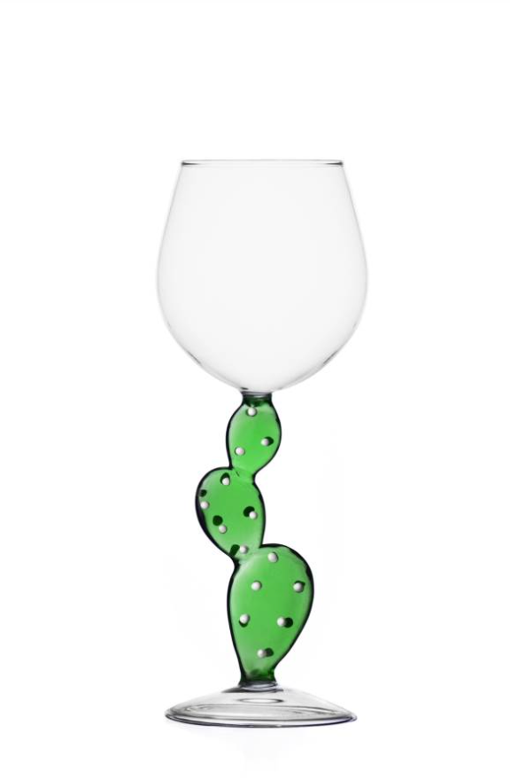 Wine Glass Cactus Green