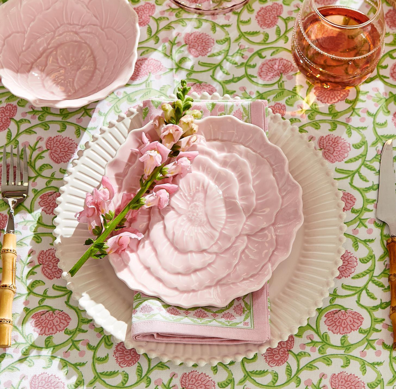 Flower Tidbit Dish Pink