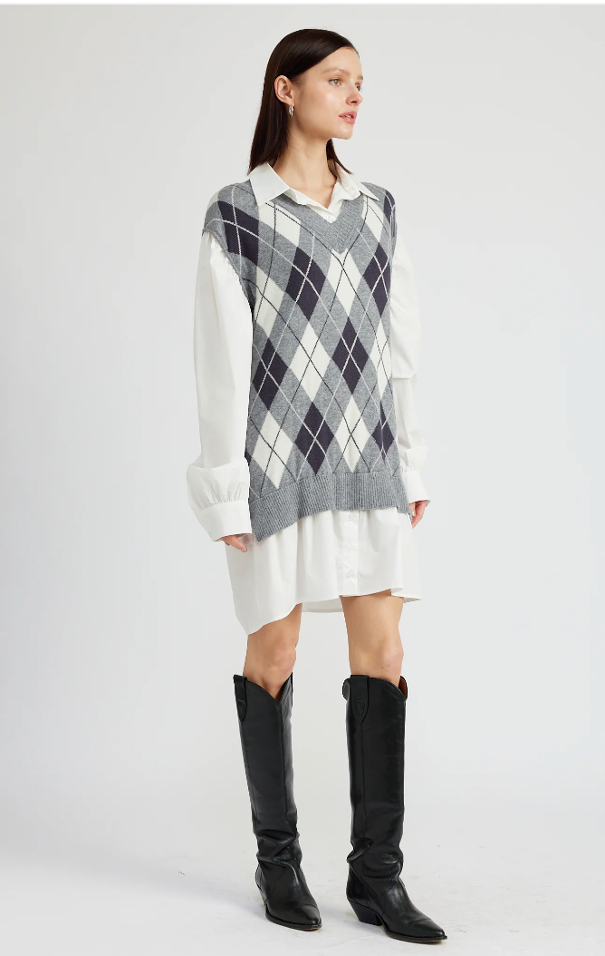 Ariel Mini Dress Grey