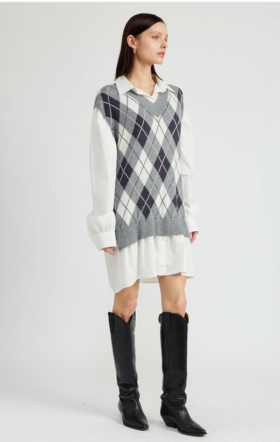 Ariel Mini Dress Grey