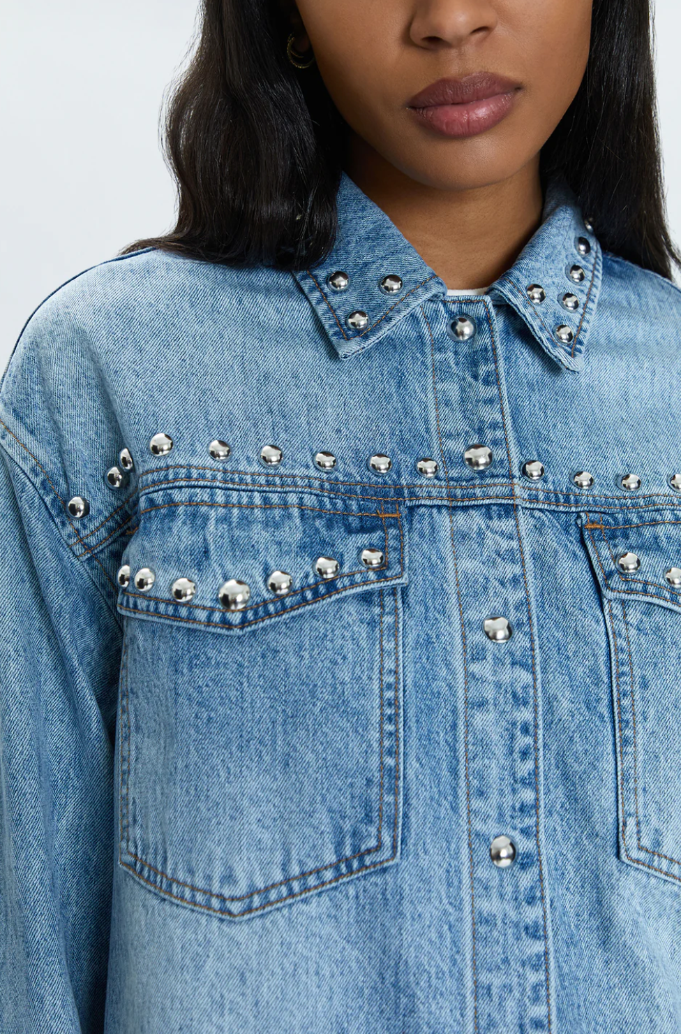 Mandy Denim Shacket Satellite