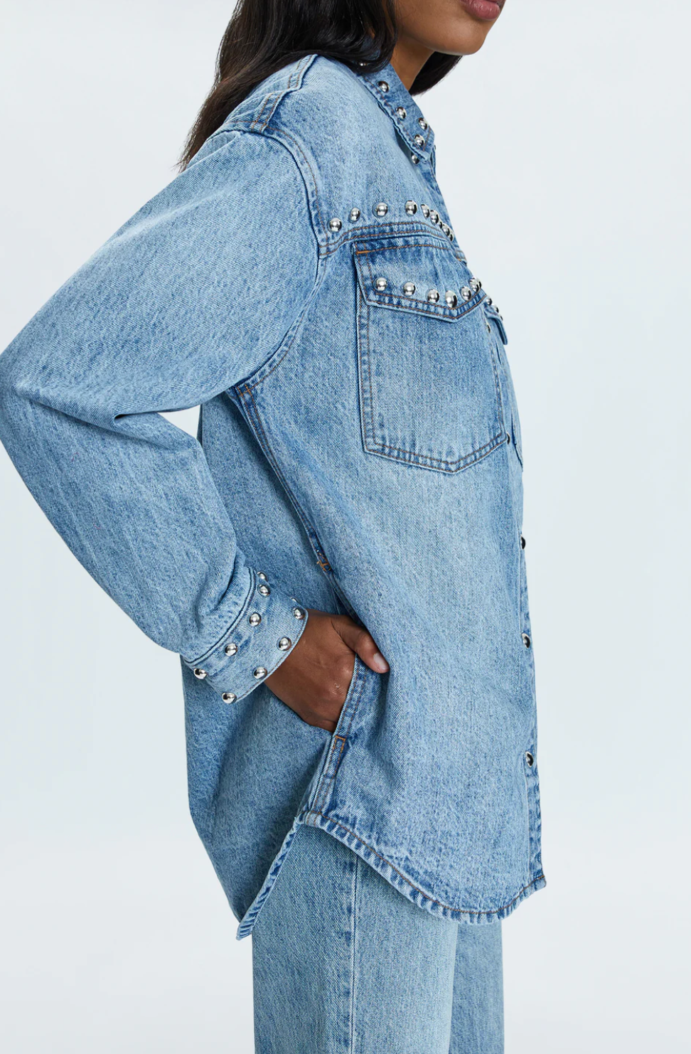 Mandy Denim Shacket Satellite