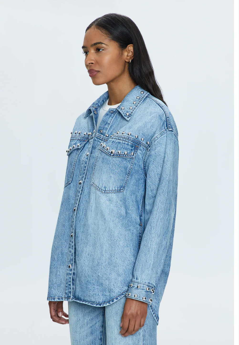 Mandy Denim Shacket Satellite