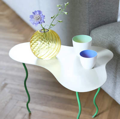 Vase spiral yellow