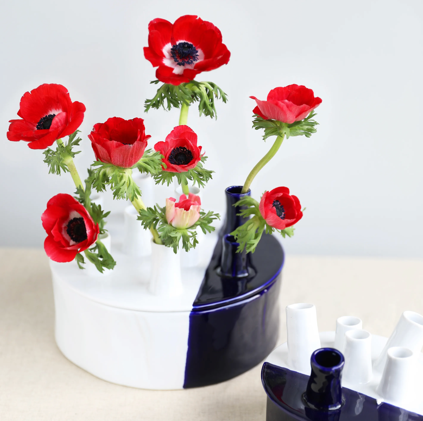 Vase Anouk spouts blue large