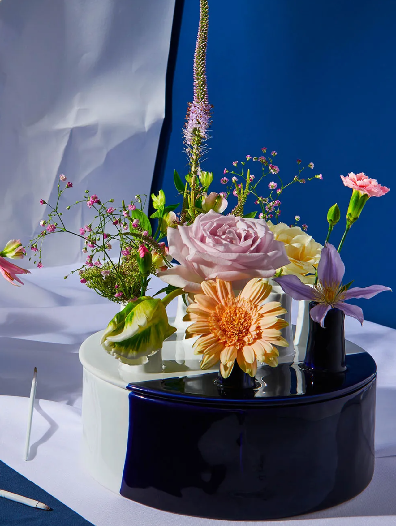 Vase Anouk spouts blue large