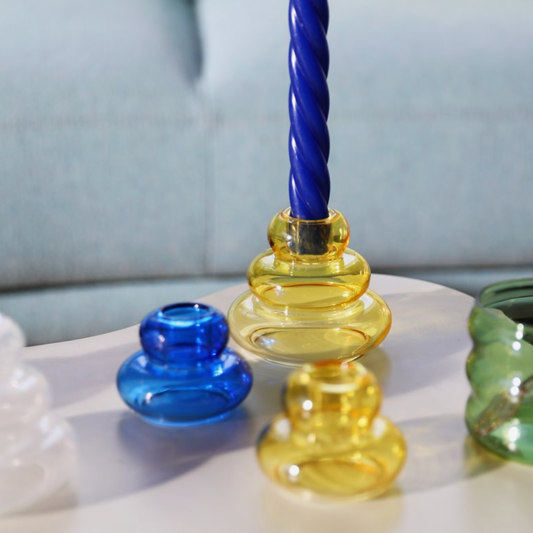 Candle holder whipped large