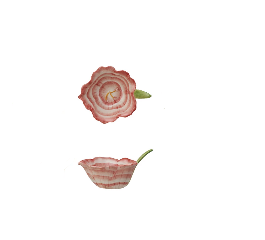 Stoneware Flower Shaped Prep Bowls