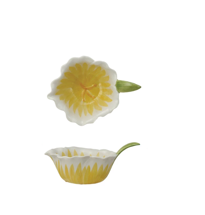 Stoneware Flower Shaped Prep Bowls