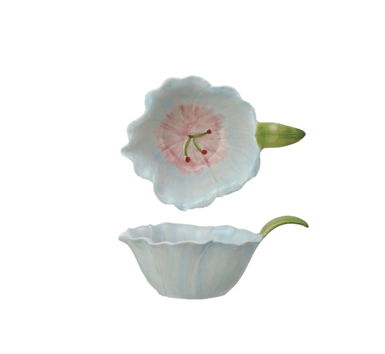 Stoneware Flower Shaped Prep Bowls