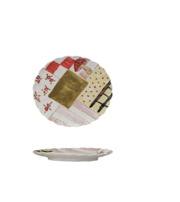 Stoneware Scalloped Plate