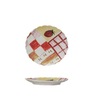 Stoneware Scalloped Plate