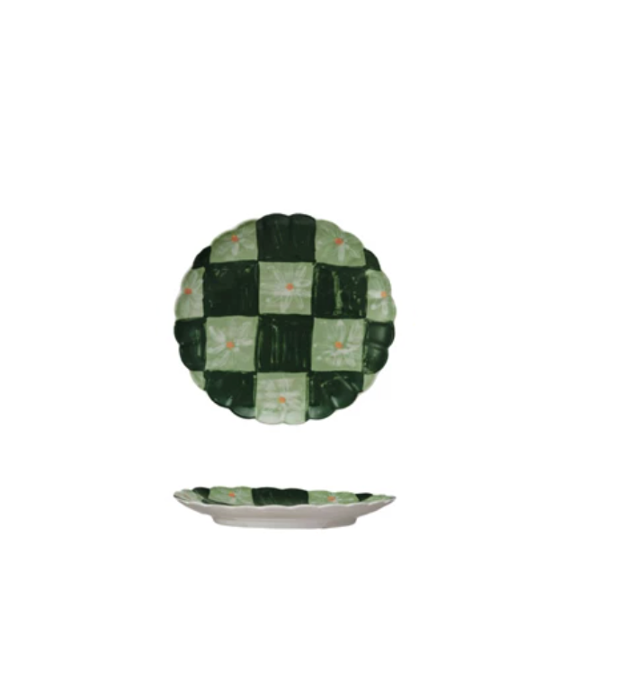 Stoneware Scalloped Plate