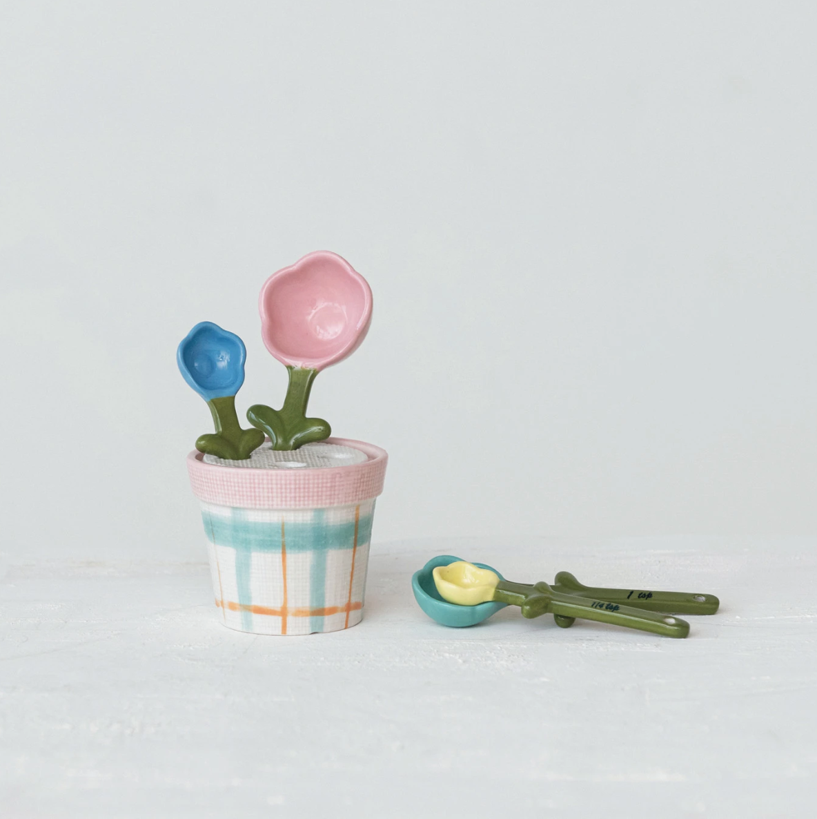 Stoneware Spoons w/ Pot Holder