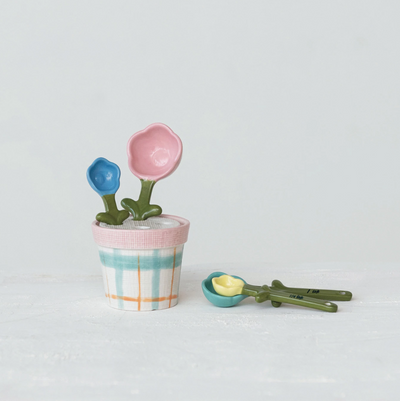 Stoneware Spoons w/ Pot Holder