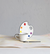 Ceramic Saucer w/ Teacup & Brush Shaped Stirrer
