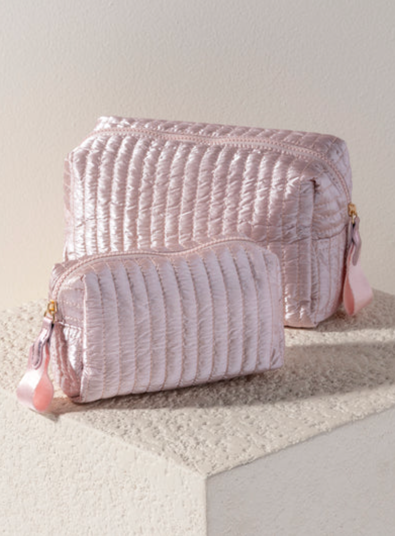 Logan Boxy Cosmetic Pouch Rose